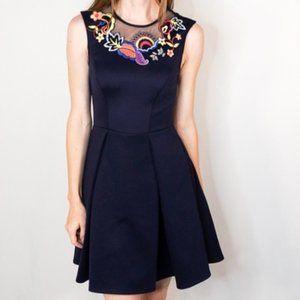 Ted Baker Blue Fit and Flare Mini Dress